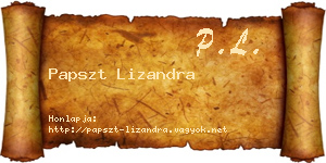 Papszt Lizandra névjegykártya